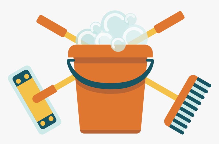 Broom Mop Bucket Broom And Mop Cartoon, HD Png Download , Transparent