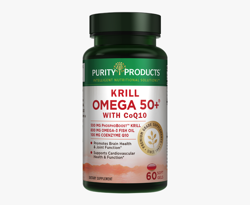 Krill Omega 50 100 Mg Co-q10 - Purity Products Vital Brilliance, HD Png Download