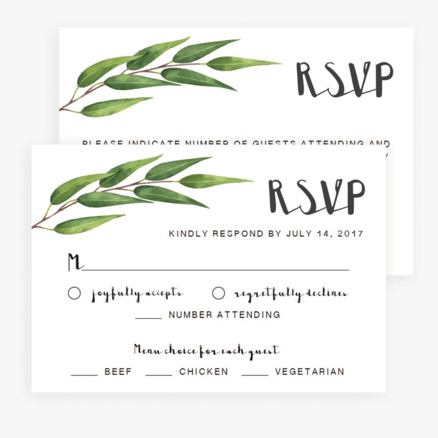 Template Rsvp Wedding Résumé Party - Clip Art, HD Png Download