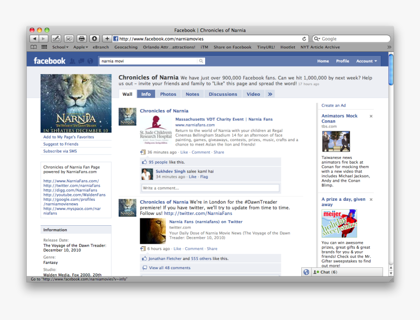 Narnia Facebook Page - Voyage Of The Dawn Treader, HD Png Download