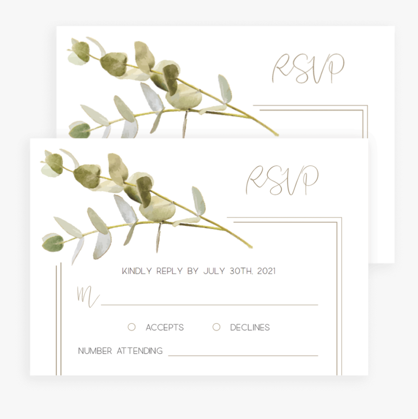 Clip Art Rsvp Cards Templates - Flower, HD Png Download