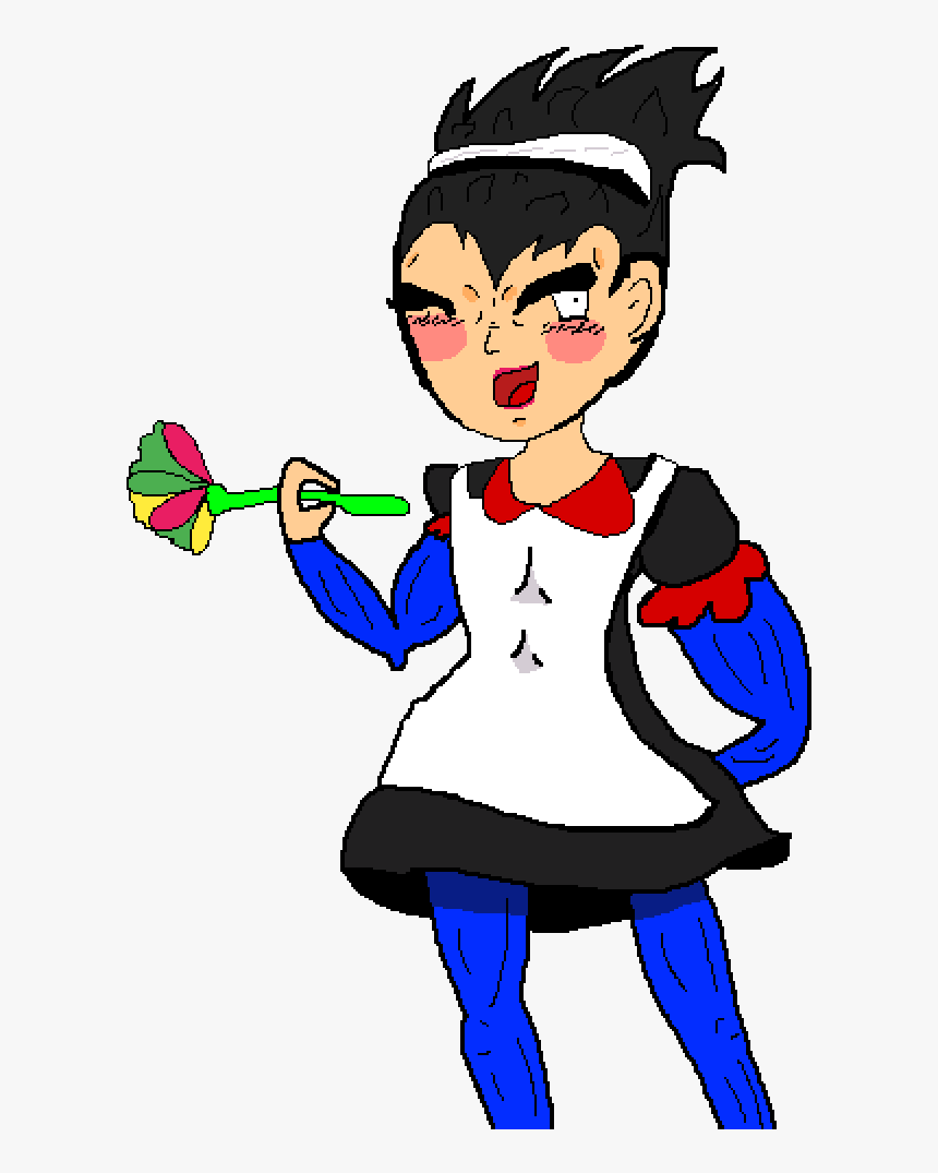 Vegeta Hair Png -vegeta The Maide, Hd Png Download - Cartoon, Transparent Png