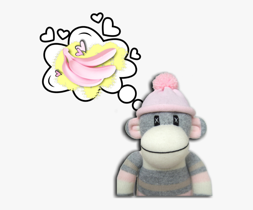 #sockmonkey #monkey #bananas #fabric #pets & Animals - Cartoon, HD Png Download