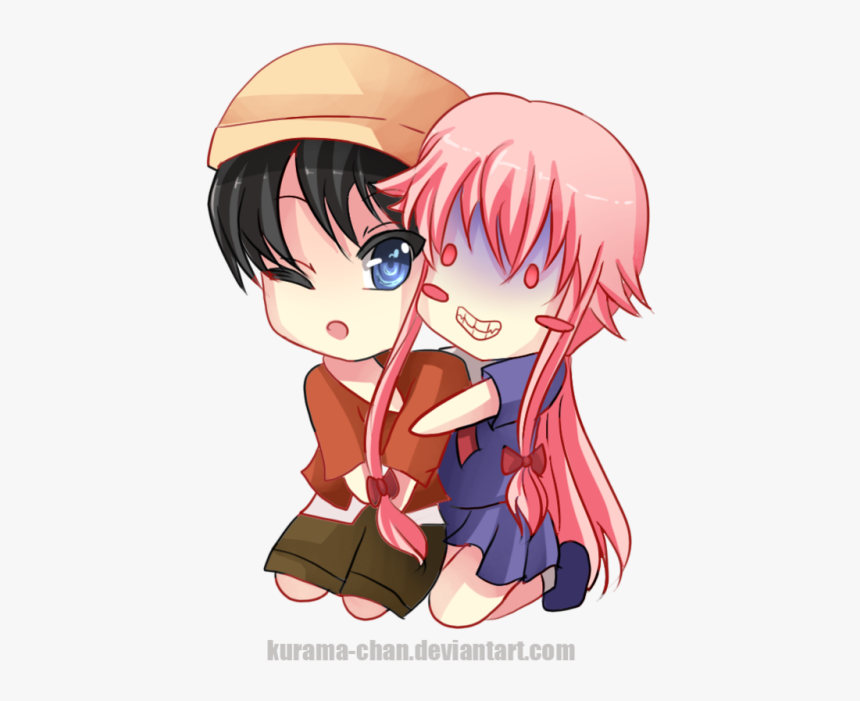 Askkury - Chibi Yuno Gasai And Yukiteru Amano, HD Png Download