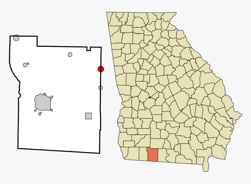 Thomas County Georgia Incorporated And Unincorporated - Radium Springs Ga Map, HD Png Download