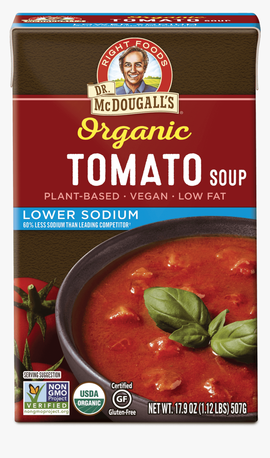 Organic Chunky Tomato Gluten Free Lower Sodium Soup - John A. Mcdougall, HD Png Download