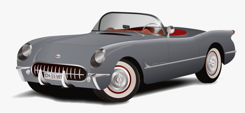 Chevrolet Corvette Corvette Stingray Sports Car - Transparent Cartoon Convertible Car, HD Png Download