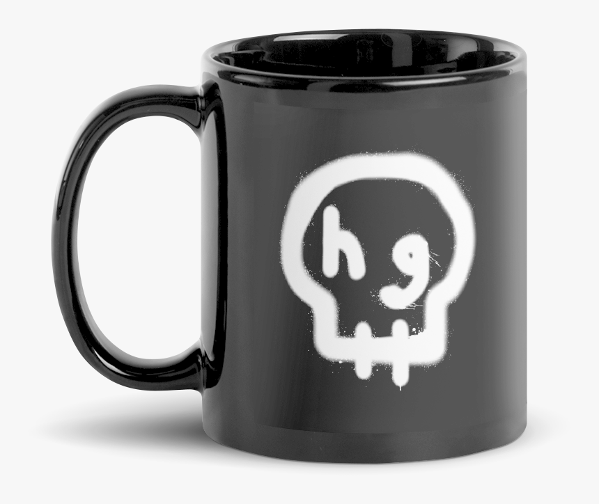 Hg Gucci Ghost Black Bg Mockup Handle On Left 11oz, HD Png Download