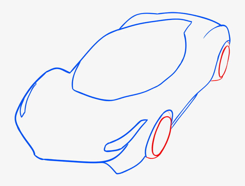 Draw A Laferrari Step By Step, HD Png Download