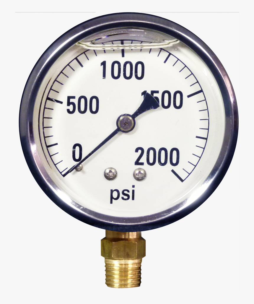 Water Pressure Gauge 2000 Psi , Png Download - Vacuum Pressure Gauge, Transparent Png