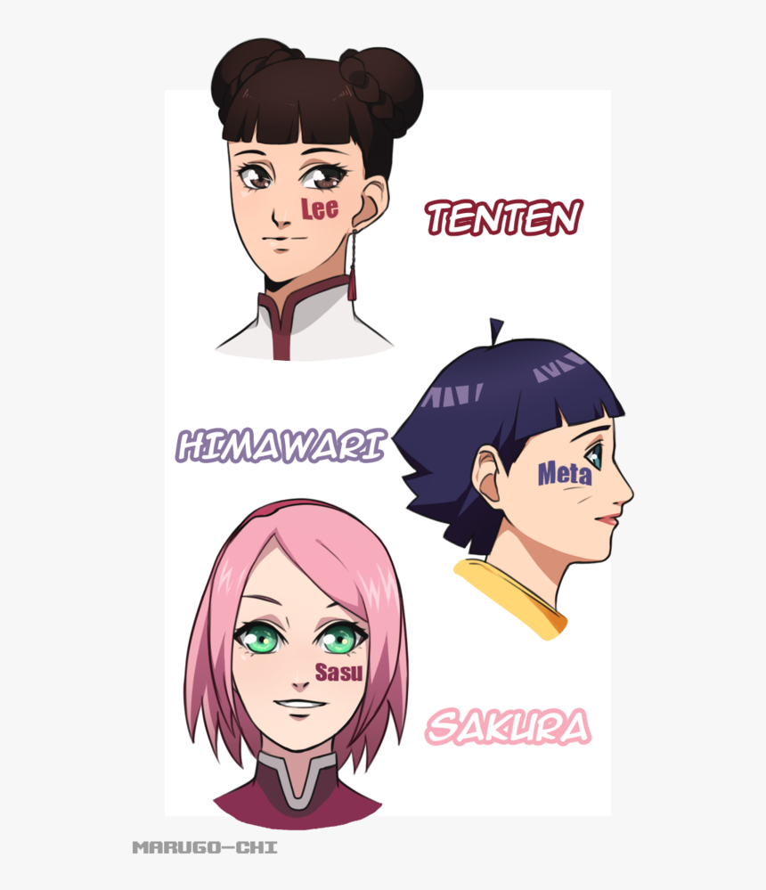 Anime, Marugo-chi, Naruto, Tenten, Haruno Sakura, Uzumaki - Tenten Himawari, HD Png Download
