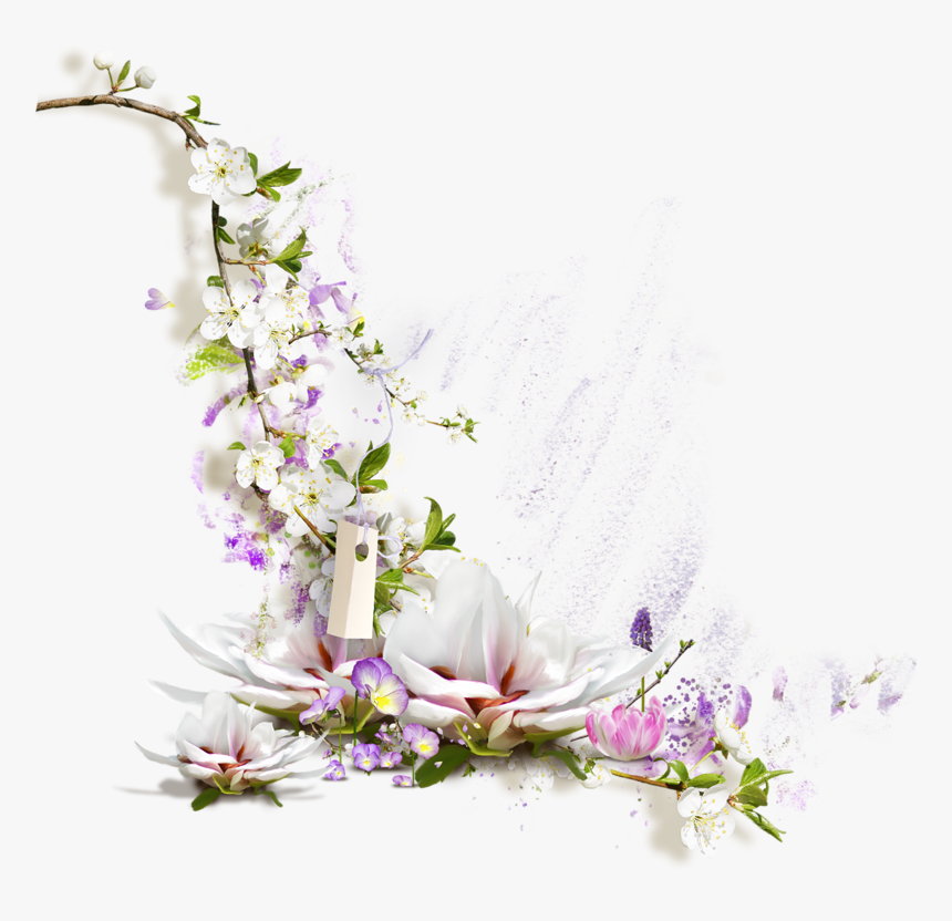 Page 242 Flower Border Png, Borders For Paper, Flower - Fleurs Coin De Page, Transparent Png