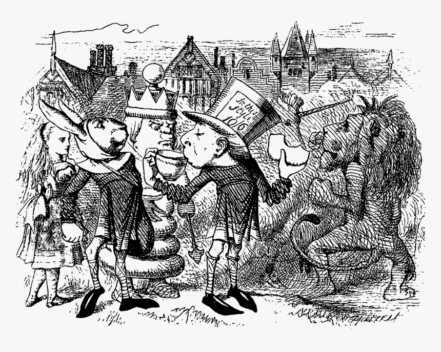 Through The Looking Glass Tenniel, HD Png Download