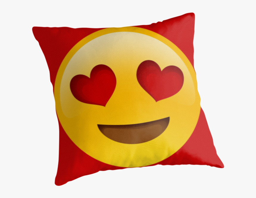 Heart Eyes Emoji Png -heart Eyes Emoji By Mikslayla - Cushion, Transparent Png