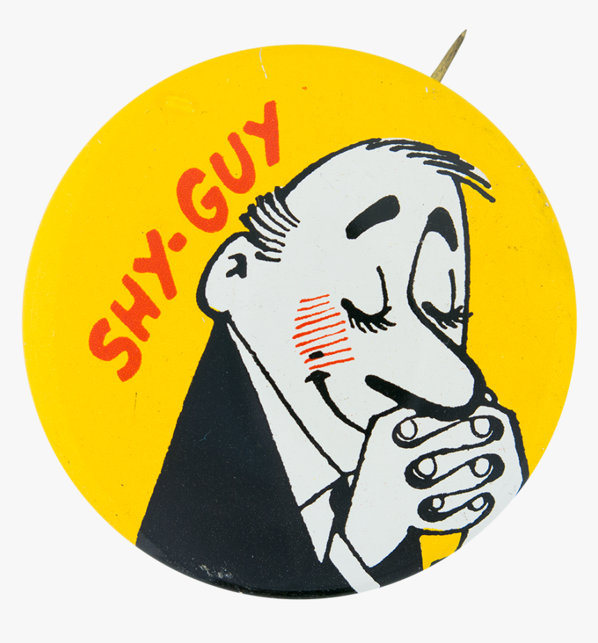 Vintage Shy Guy Metal Pinback Button , Png Download - Circle, Transparent Png