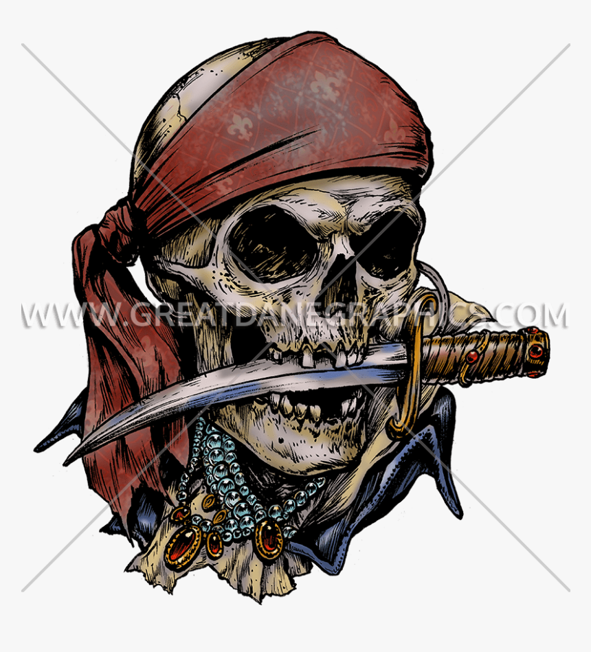 Pirates Clipart Knife - Pirate Skull, HD Png Download