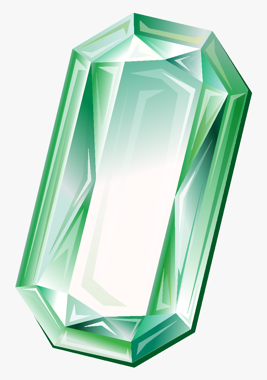 Cartoon Green Geometric Diamond Element - Crystal, HD Png Download