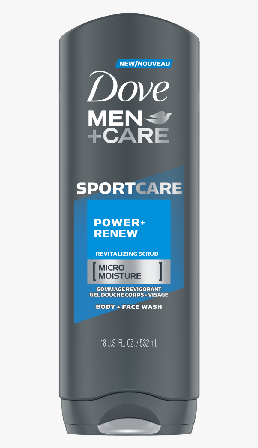 Dove Men Care Sportcare Body Wash Power Renew 18 Oz - Dove Men Sport Care Body Wash, HD Png Download
