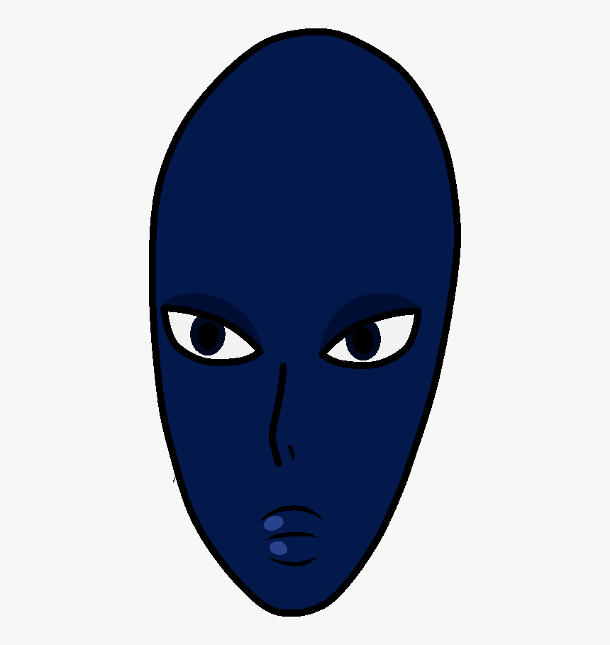 Blue Diamond Face Bykmes - Cartoon, HD Png Download