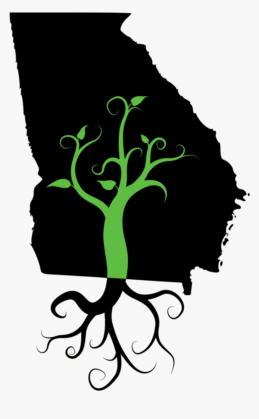 Georgia State Outline Black , Transparent Cartoons - State Of Georgia Png, Png Download