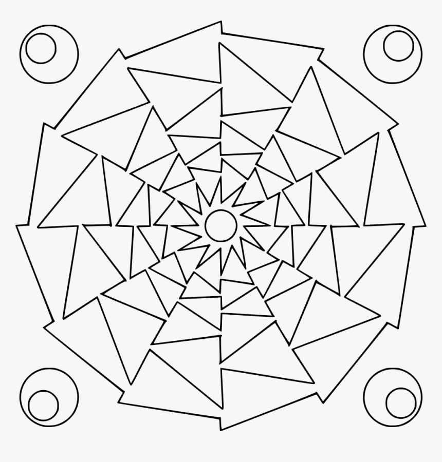 Mandala Coloring Pages, HD Png Download