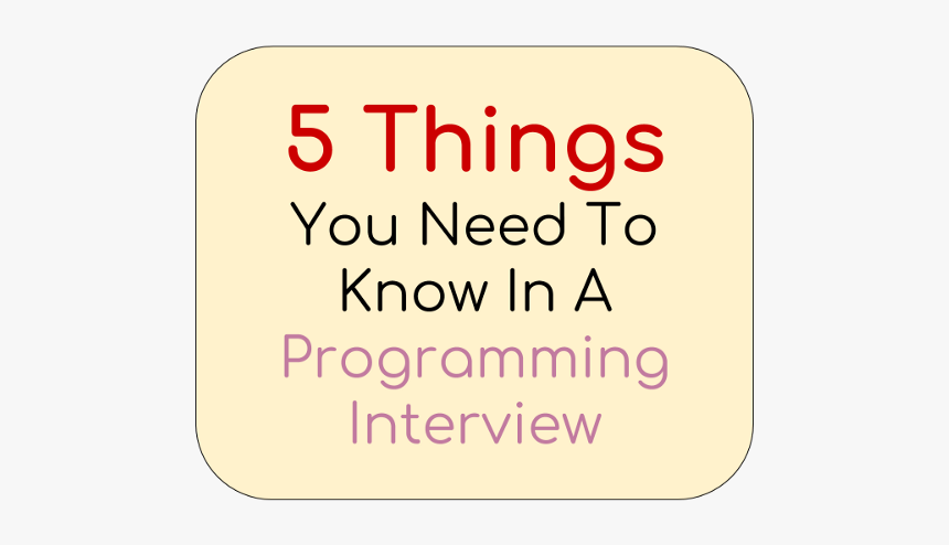 5 Things You Need To Know In A Programming Interview - Human Action, HD Png Download