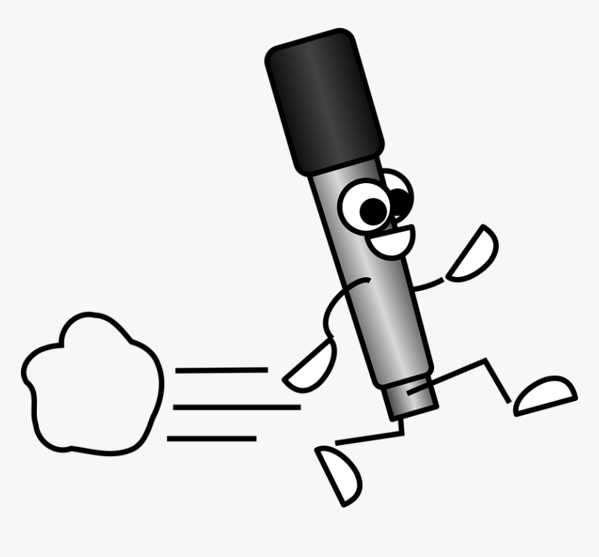 Microphone, Sound, Running, Speed, Comic, Funny - Mic Running, HD Png Download