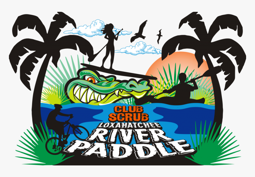 Endless Summer River Paddle & Jupiter Sandbar Party - Beach Black And White Palm Tree, HD Png Download