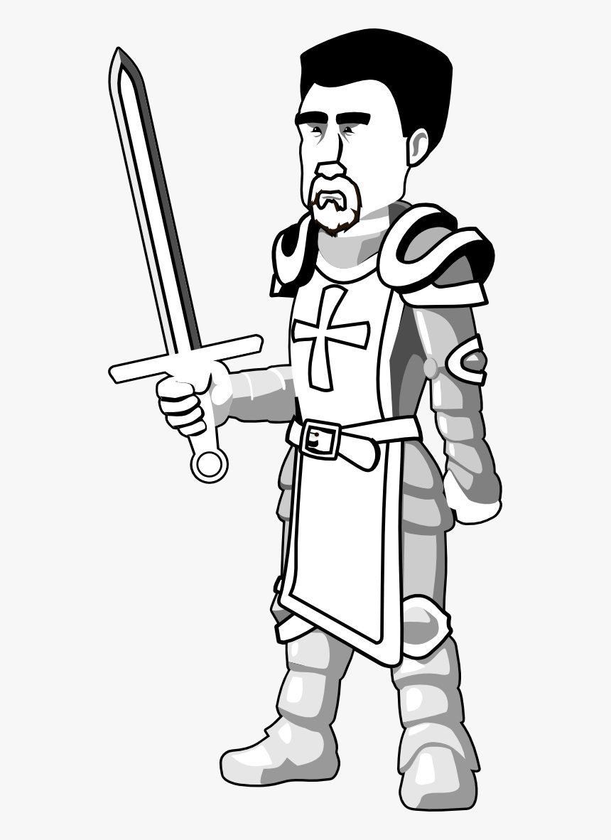 Knight Clipart Black And White, HD Png Download , Transparent Png Image