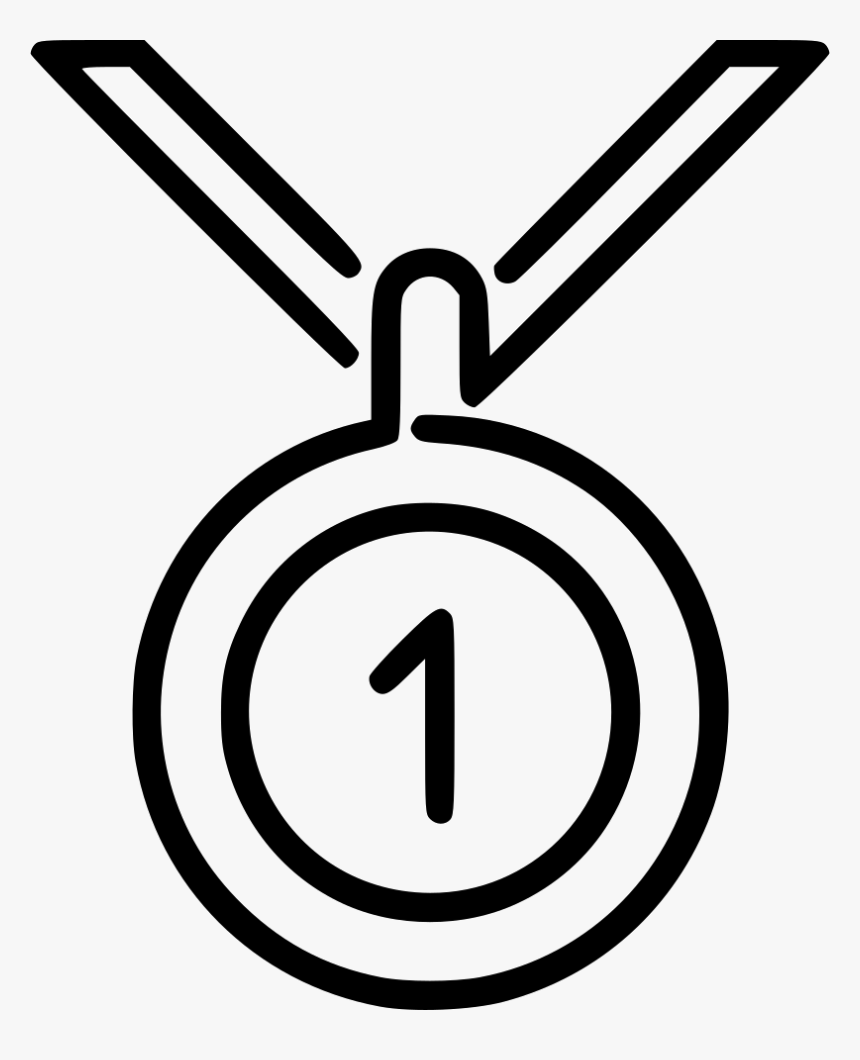 Medal Winner Gold Award Numberone - Line Art, HD Png Download