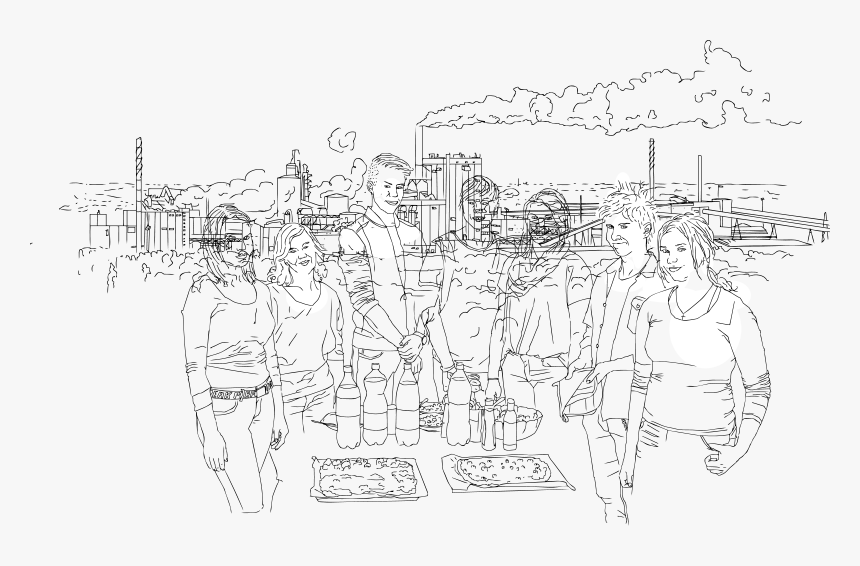 Youth And Factory - Sketch, HD Png Download