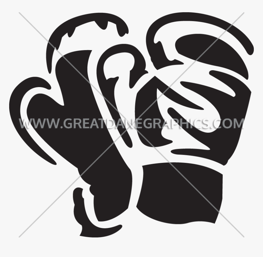 Graphic Black And White Download Boxing Gloves Clipart - Illustration, HD Png Download