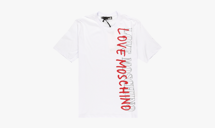 Love Moschino Vertical Logo T-shirt - Active Shirt, HD Png Download