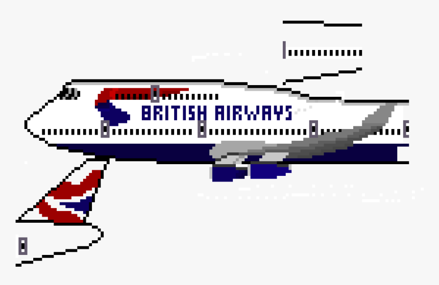 British Airways Pixel Art, HD Png Download