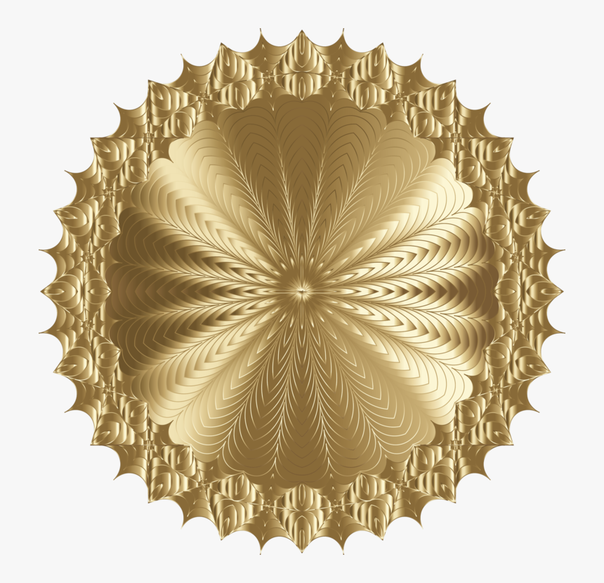 Circle,symmetry,bicycle Cranks - Mandala Goldpng, Transparent Png
