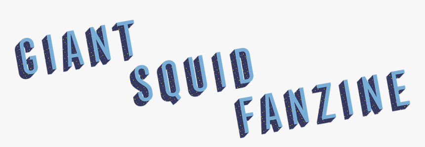 Giant Squid Fanzine Logo With Terrazzo Drop Shadow - Calligraphy, HD Png Download