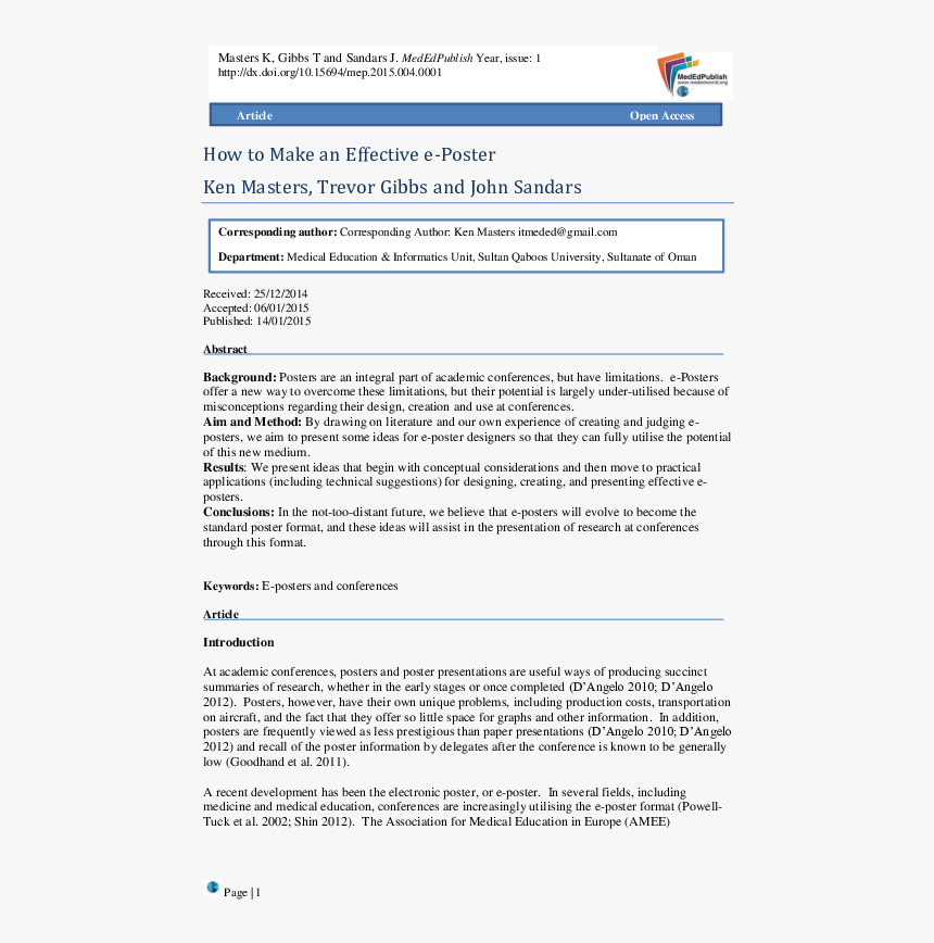 E Posters In Medical Conferences, HD Png Download