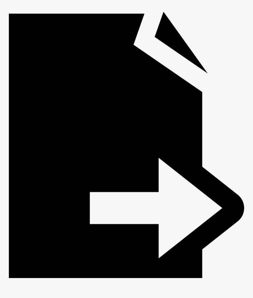 Black Paper With Right Arrow - Graphic Design, HD Png Download