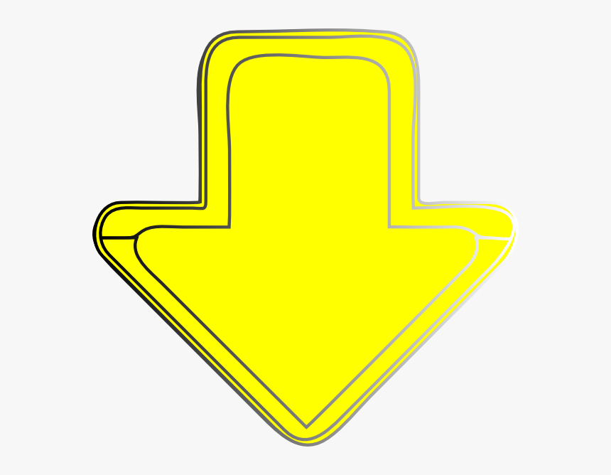 Down Arrow In Black Background , Png Download - Yellow Arrow Black Background, Transparent Png