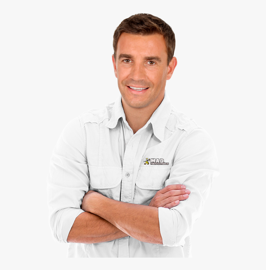 A Service Technician In Front Of A Home In Allen Town Top Gun Pest