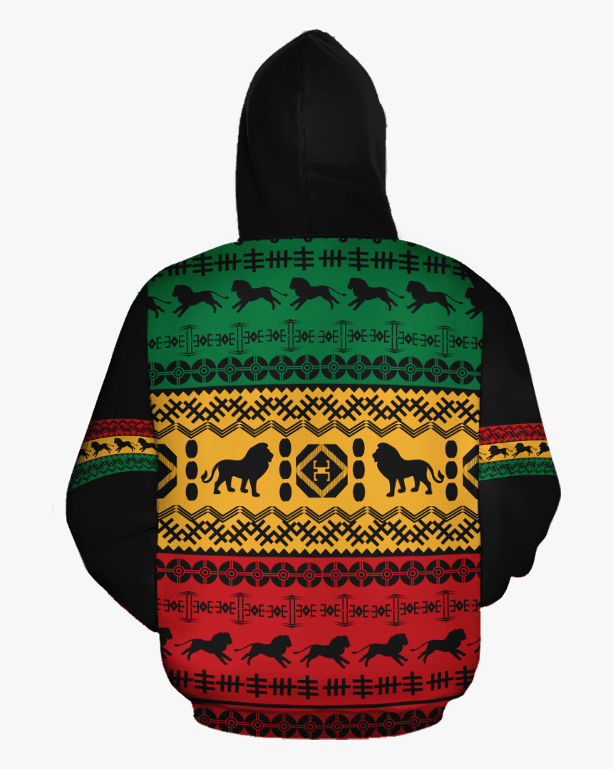 African Pattern Lion All-over Hoodie 
 Class - Hoodie, HD Png Download