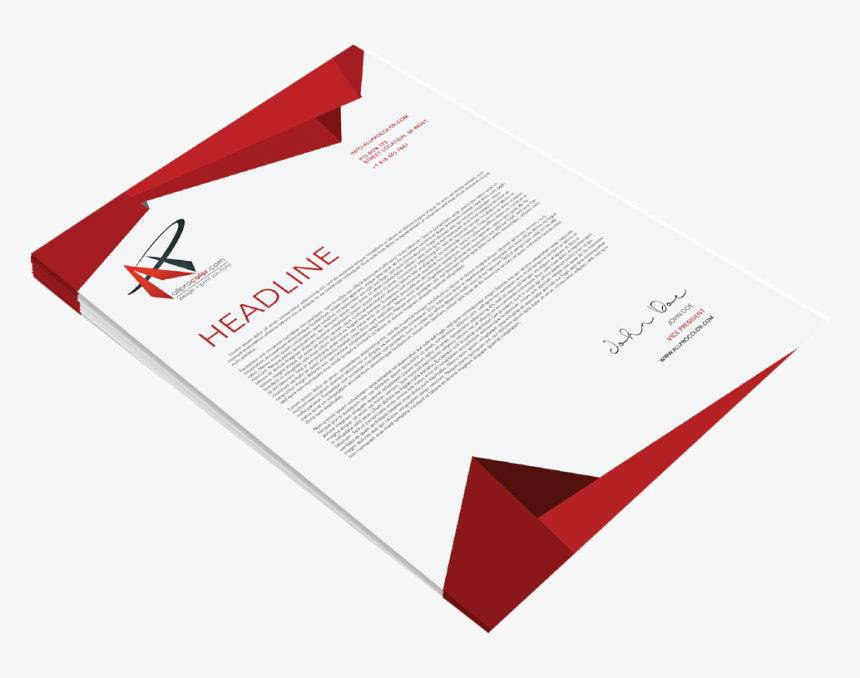 5 X 14 Letterhead Printing - Graphic Design, HD Png Download
