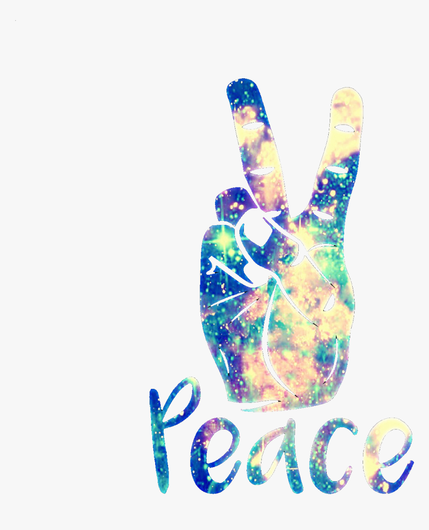 #ftestickers #peace #peacesign #quotes #sayings #glitter - Illustration, HD Png Download