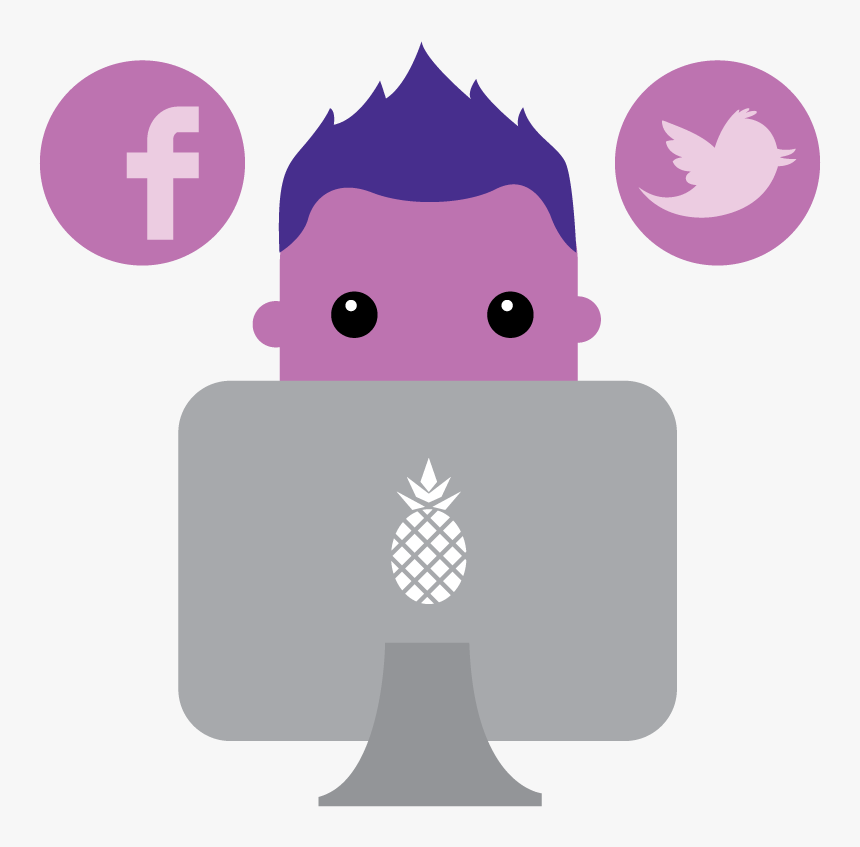 Qubesocial Man Pineapple - Illustration, HD Png Download