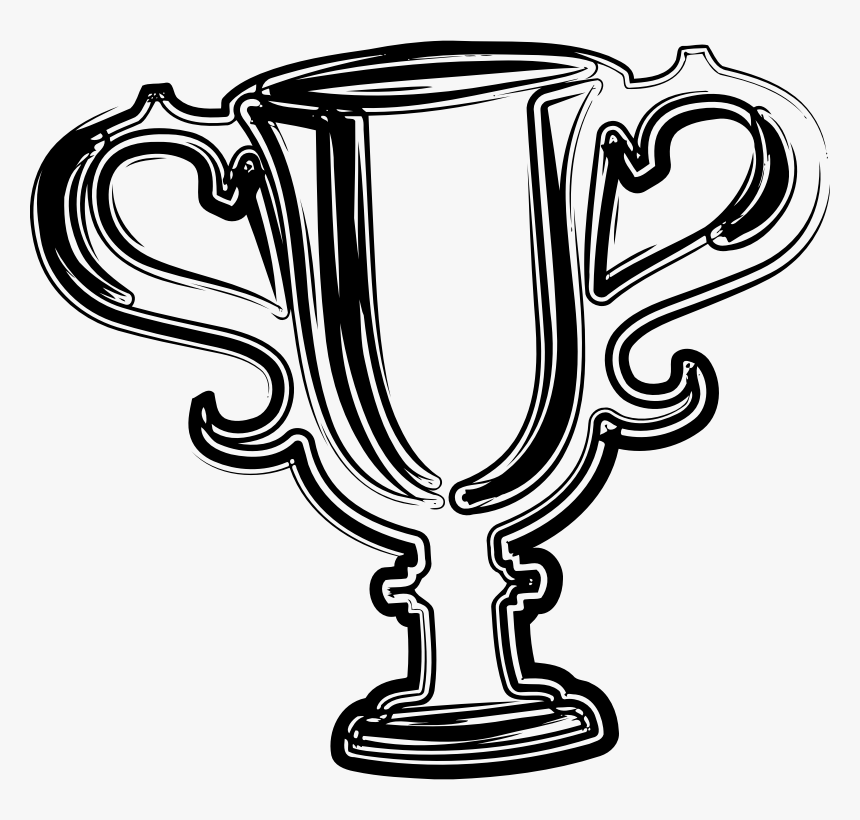 Sketched Trophy - Awards Cup Line Art, HD Png Download