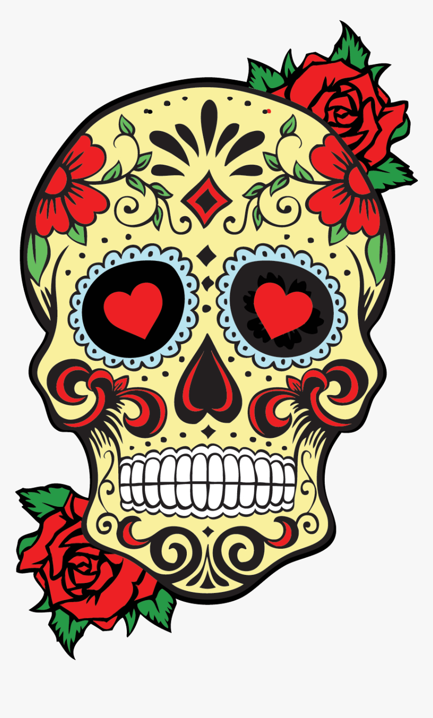 Sugar Skull Hand Embroidery Pattern, HD Png Download
