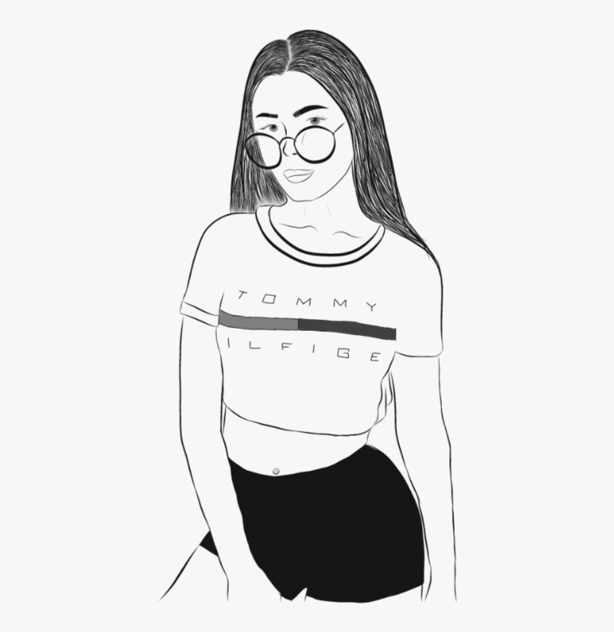 #sticker #outline #outlines #outlinedit #tumblr #tumblroutlines - Sketch, HD Png Download