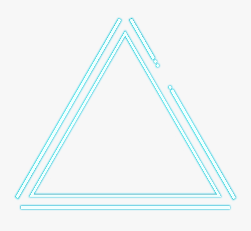 #neon #glow #effect #neoneffect #border #triangleart - Triangle, HD Png Download