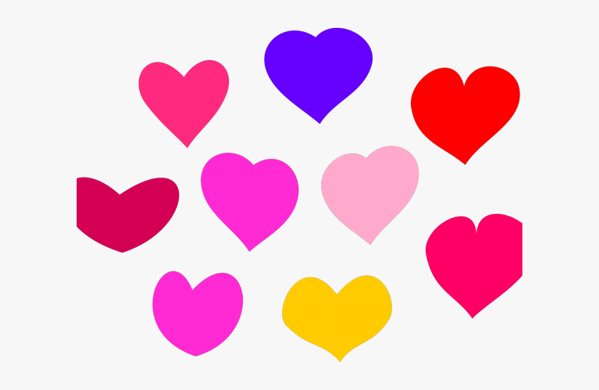 Hearts Clipart Simple - 7 Hearts Clip Art, HD Png Download