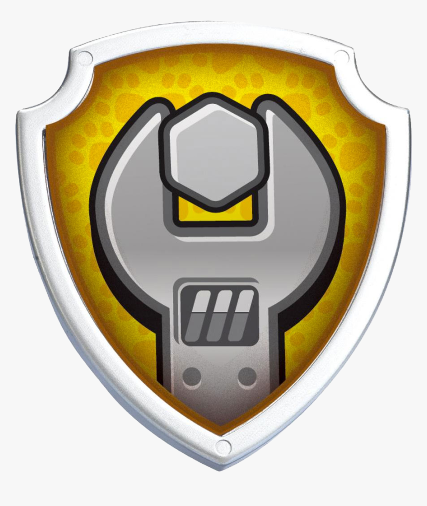 Rubble Paw Patrol Shield Png, Transparent Png